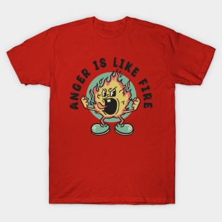 vintage fire mascot character T-Shirt